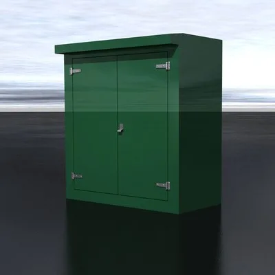 ET9 GRP Double Door Cabinet 1400x660x1515mm IP66 with 100mm base flange